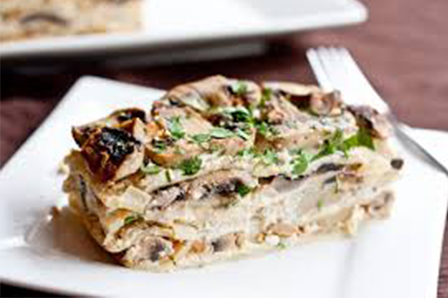 Lasagne de champignon façon blanquette de veau